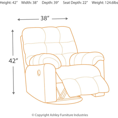 Acieona Swivel Rocker Recliner - Slate