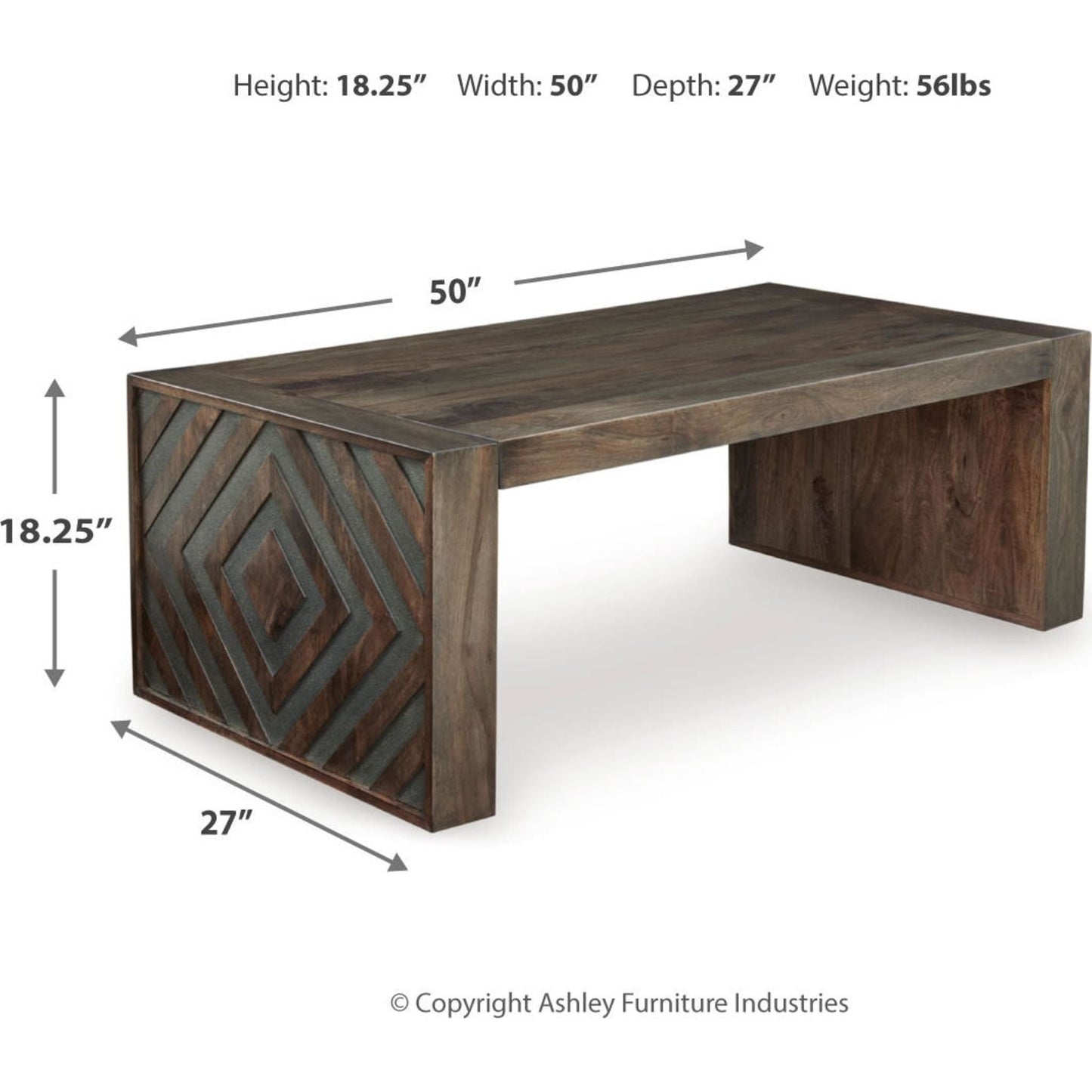 Dreggan Coffee Table - Brown