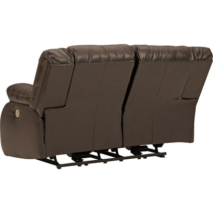 Denoron Power Reclining Loveseat - Chocolate