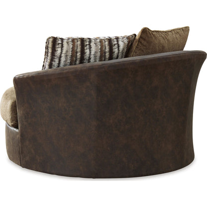 Alesbury Swivel Chair - Chocolate