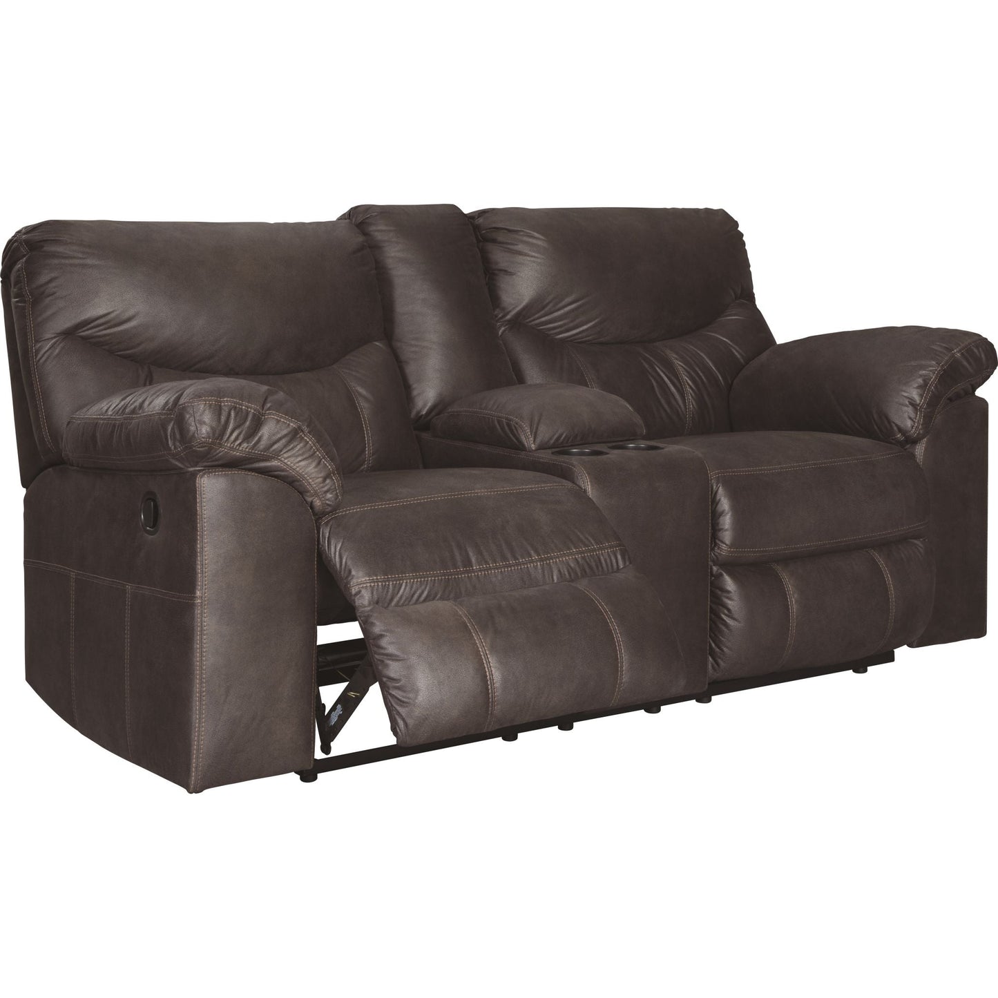 Boxberg Reclining Loveseat with Console - Teak