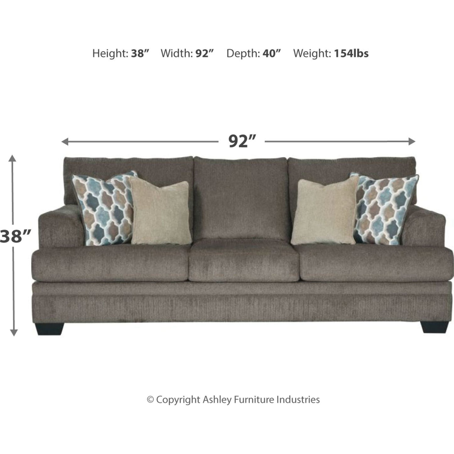 Dorsten Sofa - Slate