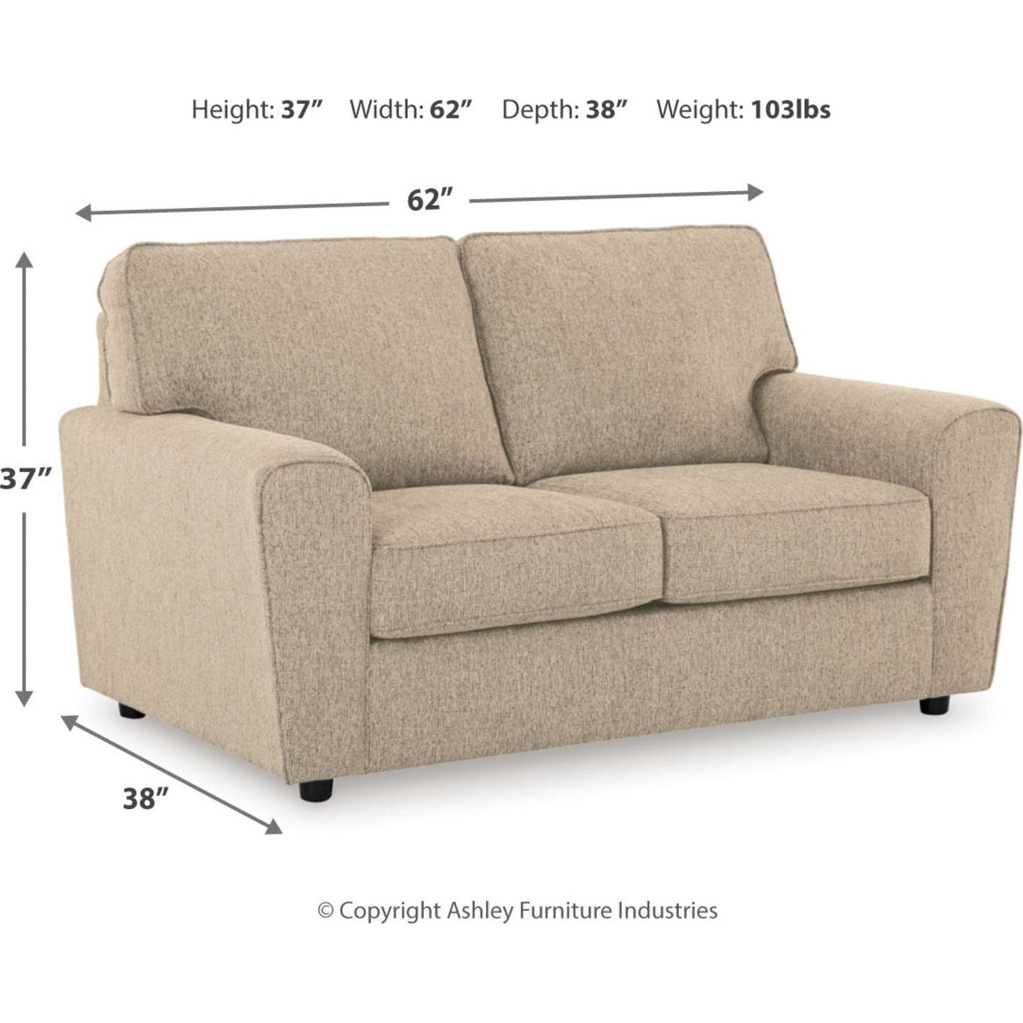 Arlis Loveseat - Putty