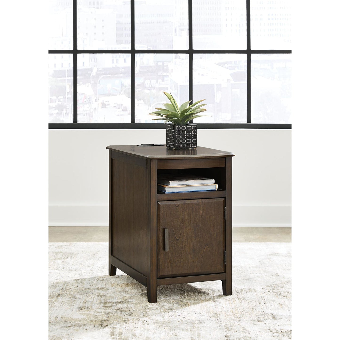 Devonsted Chair Side End Table - Dark Brown