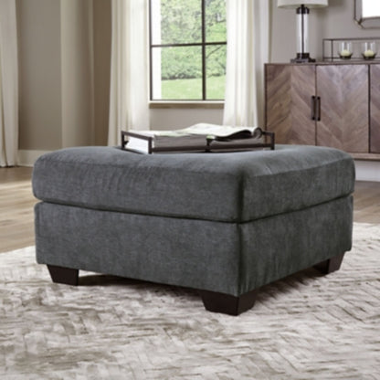 Ambrielle Oversized Accent Ottoman - Gunmetal