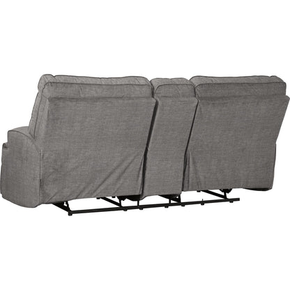 Coombs Power Reclining Loveseat with Console - Charcoal