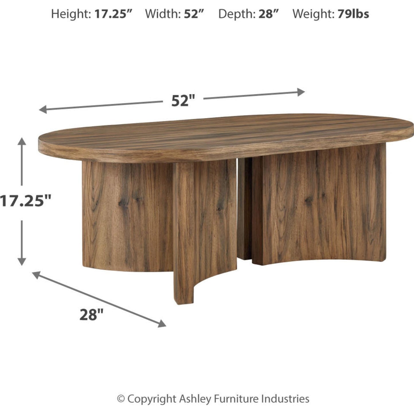 Austanny Coffee Table - Warm Brown