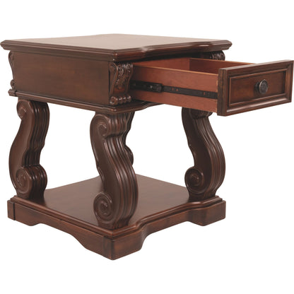 Alymere End Table - Rustic Brown