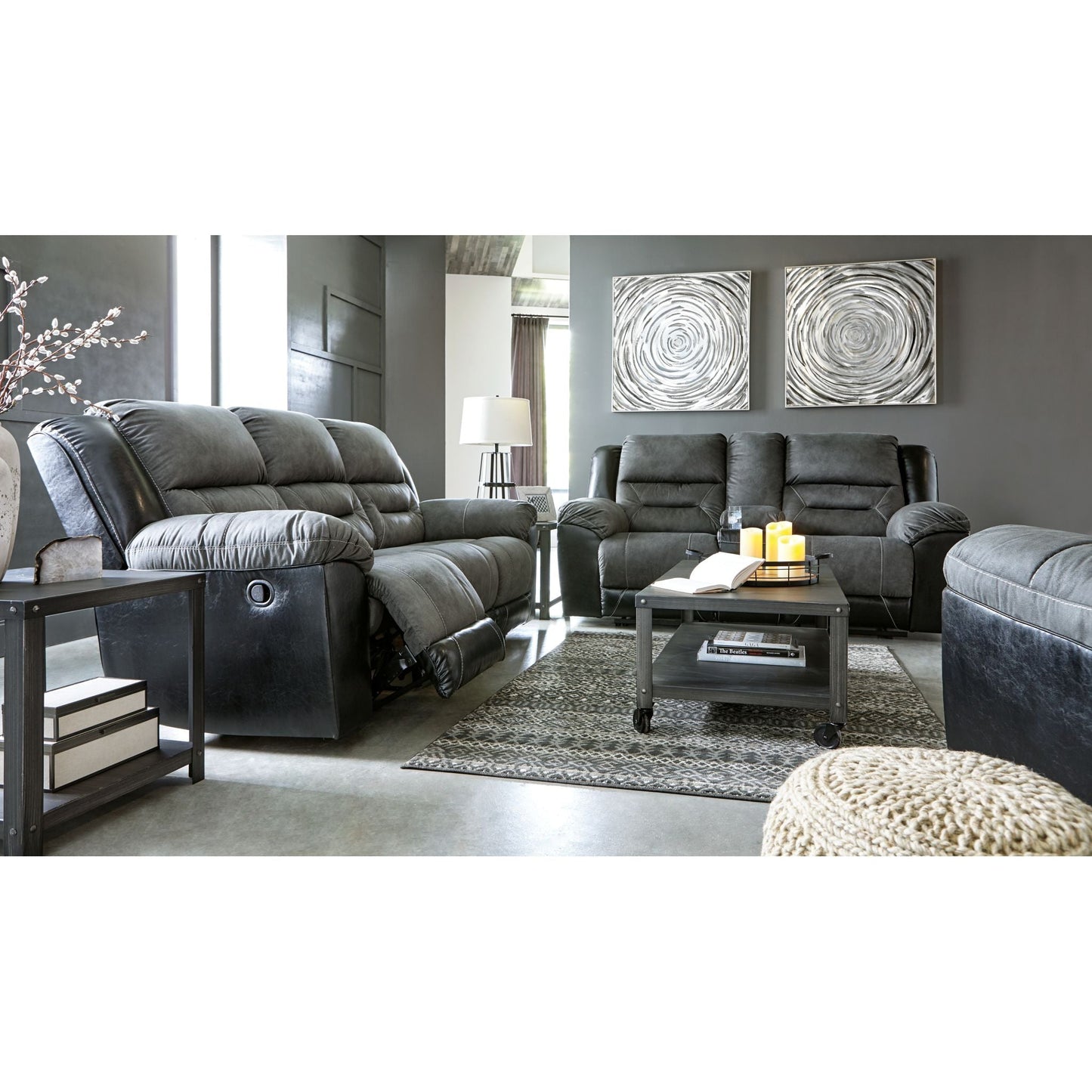 Earhart Reclining Sofa - Slate