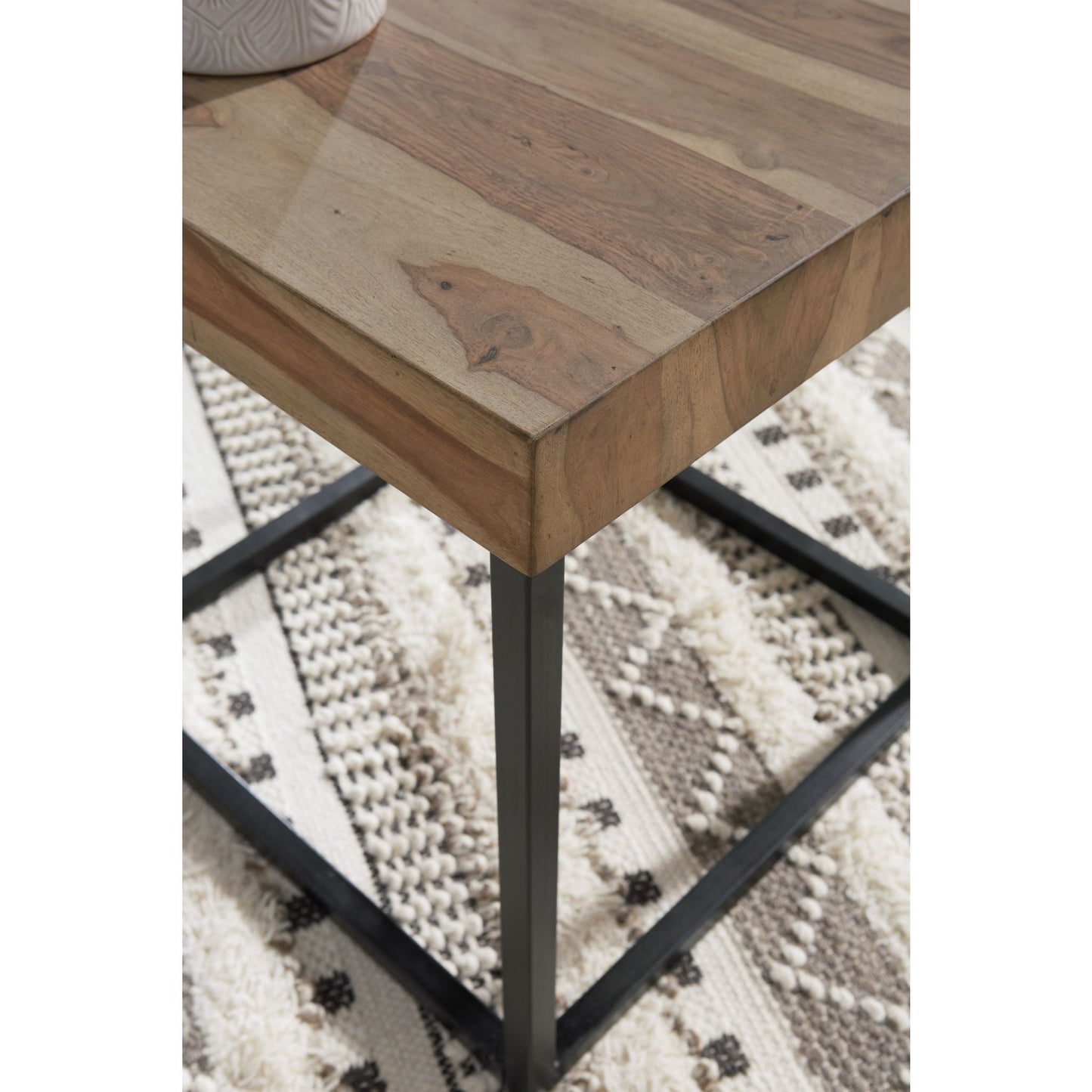 Bellwick End Table - Natural/Black