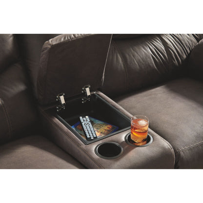 Boxberg Reclining Loveseat with Console - Teak