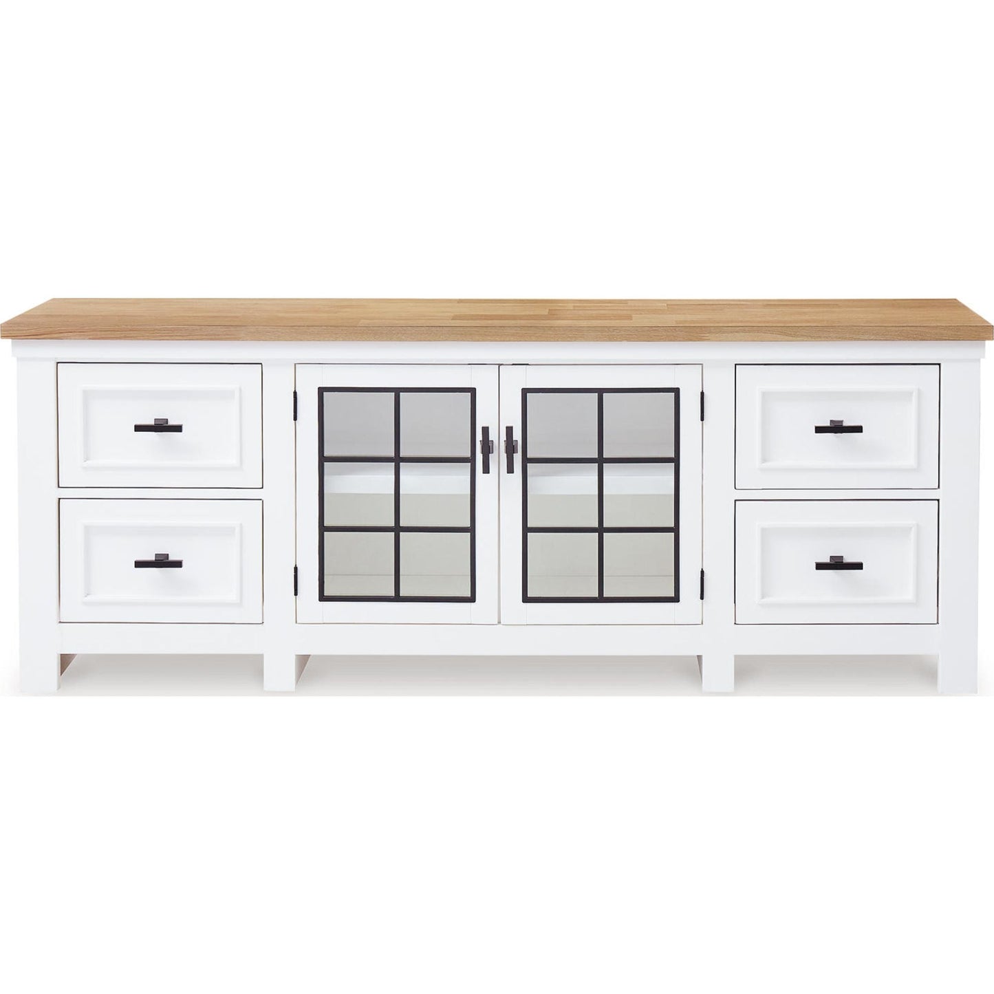 Ashbryn TV Stand - White/Natural