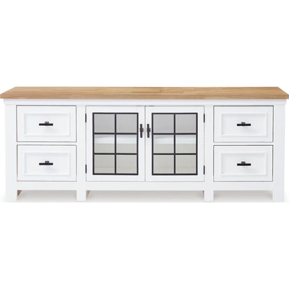 Ashbryn TV Stand - White/Natural