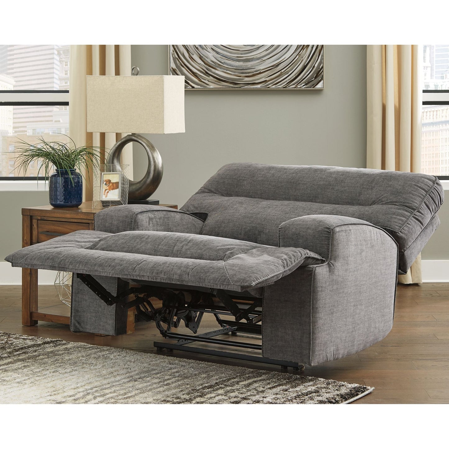 Coombs Wide Seat Recliner - Charcoal