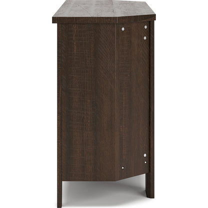 Camiburg Corner TV Stand - Warm Brown