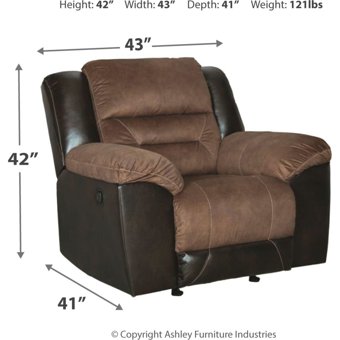 Earhart Rocker Recliner - Chestnut