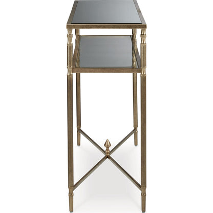 Cloverty Sofa Table - Aged Gold Finish