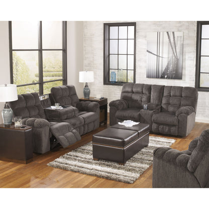 Acieona Dual Reclining Sofa w/Drop Table - Slate
