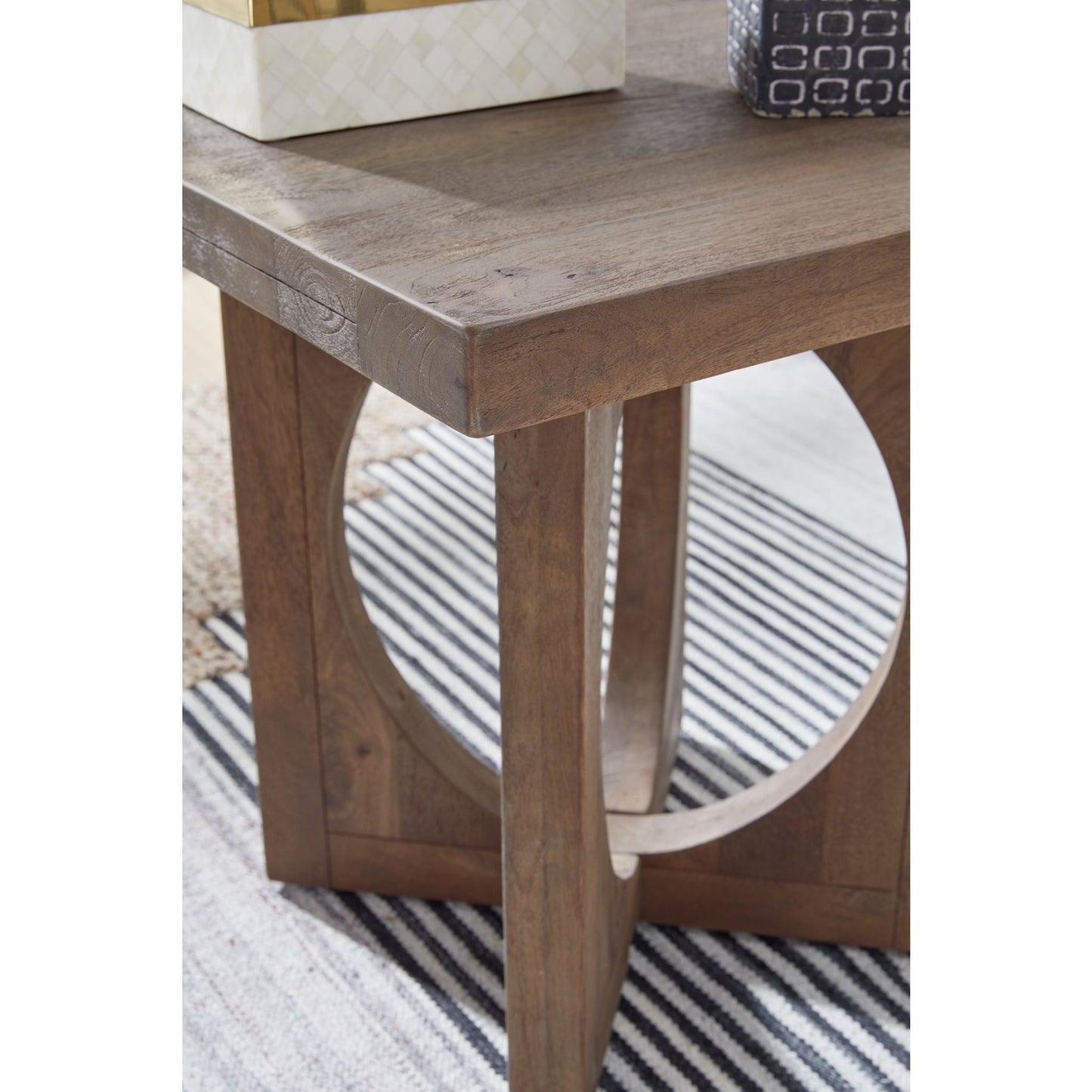 Abbianna End Table - Medium Brown