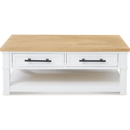 Ashbryn Coffee Table - White/Natural