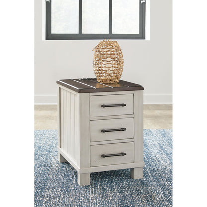 Darborn Chair Side End Table - Gray/Brown
