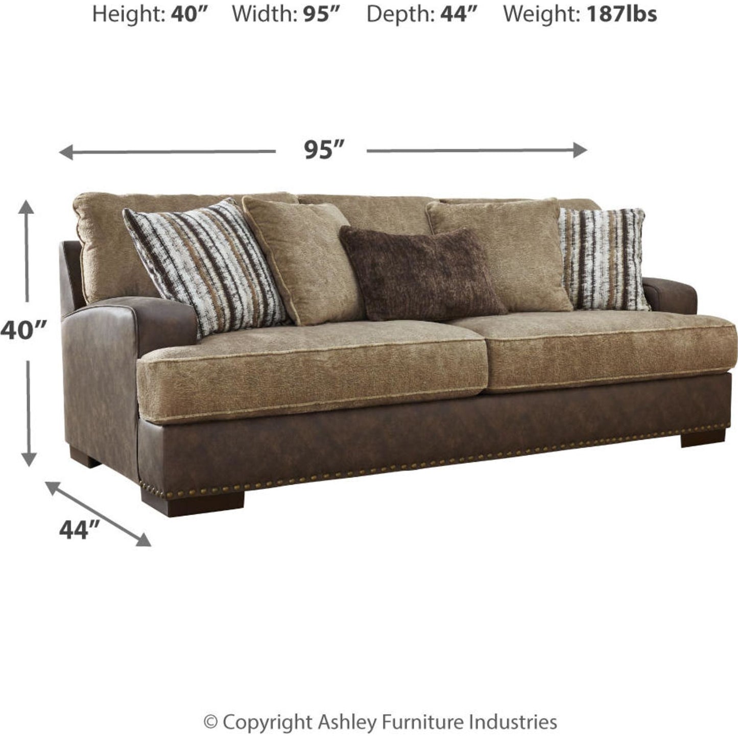 Alesbury Sofa - Chocolate