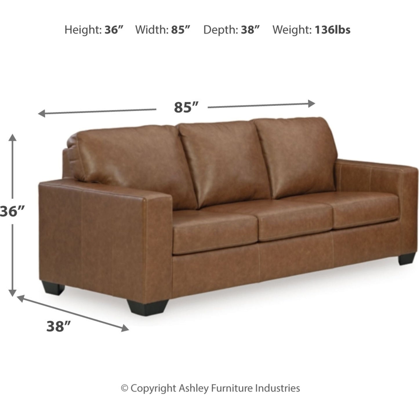 Bolsena Sofa - Caramel