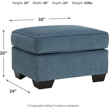 Cashton Ottoman - Blue