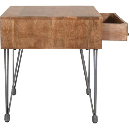 American Vintage End Table - Medium Brown