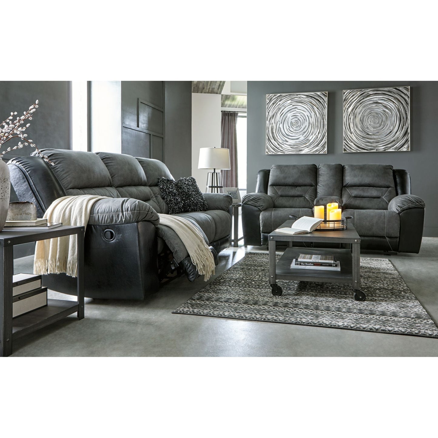Earhart Reclining Sofa - Slate