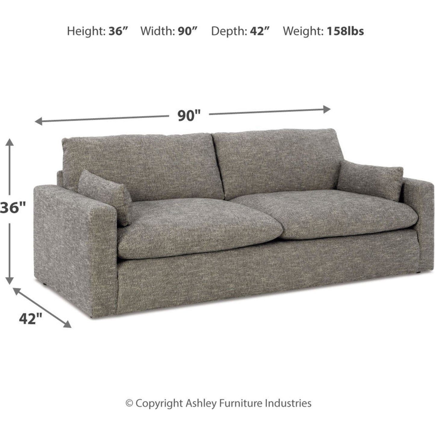 Dramatic Sofa - Granite