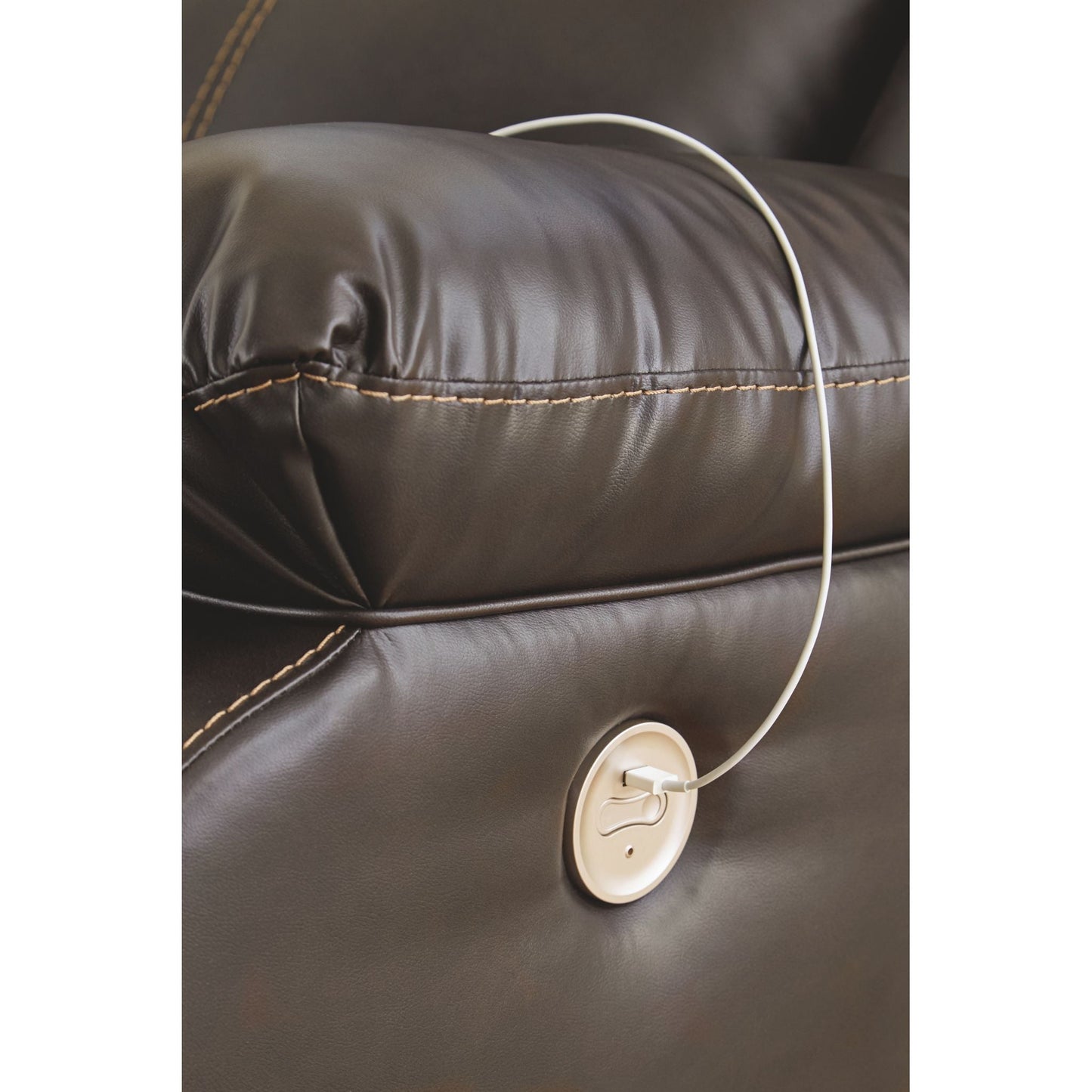 Denoron Power Reclining Sofa - Chocolate