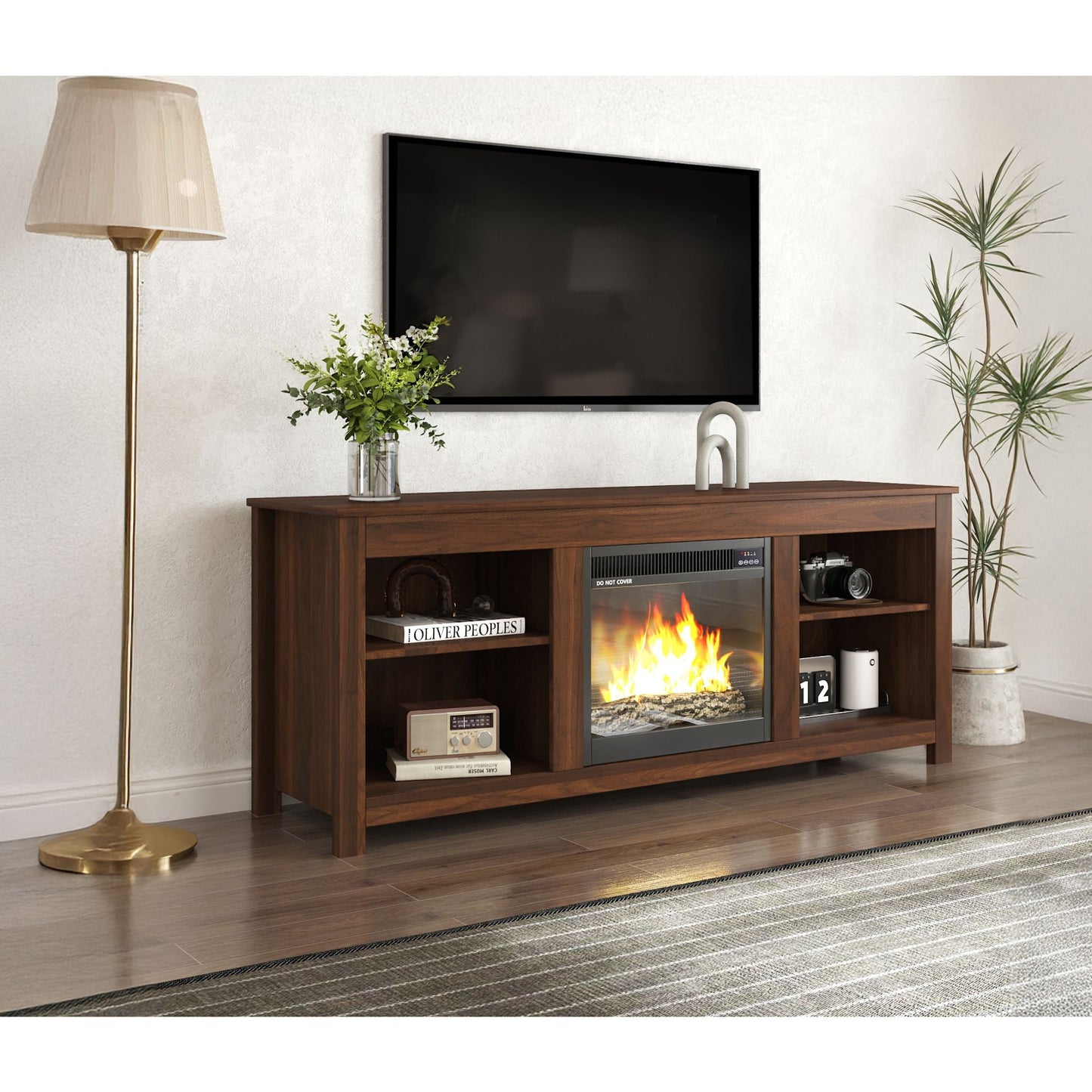 Brenna TV Stand with Fireplace