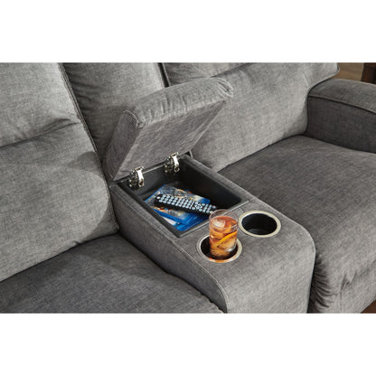 Coombs Power Reclining Loveseat with Console - Charcoal