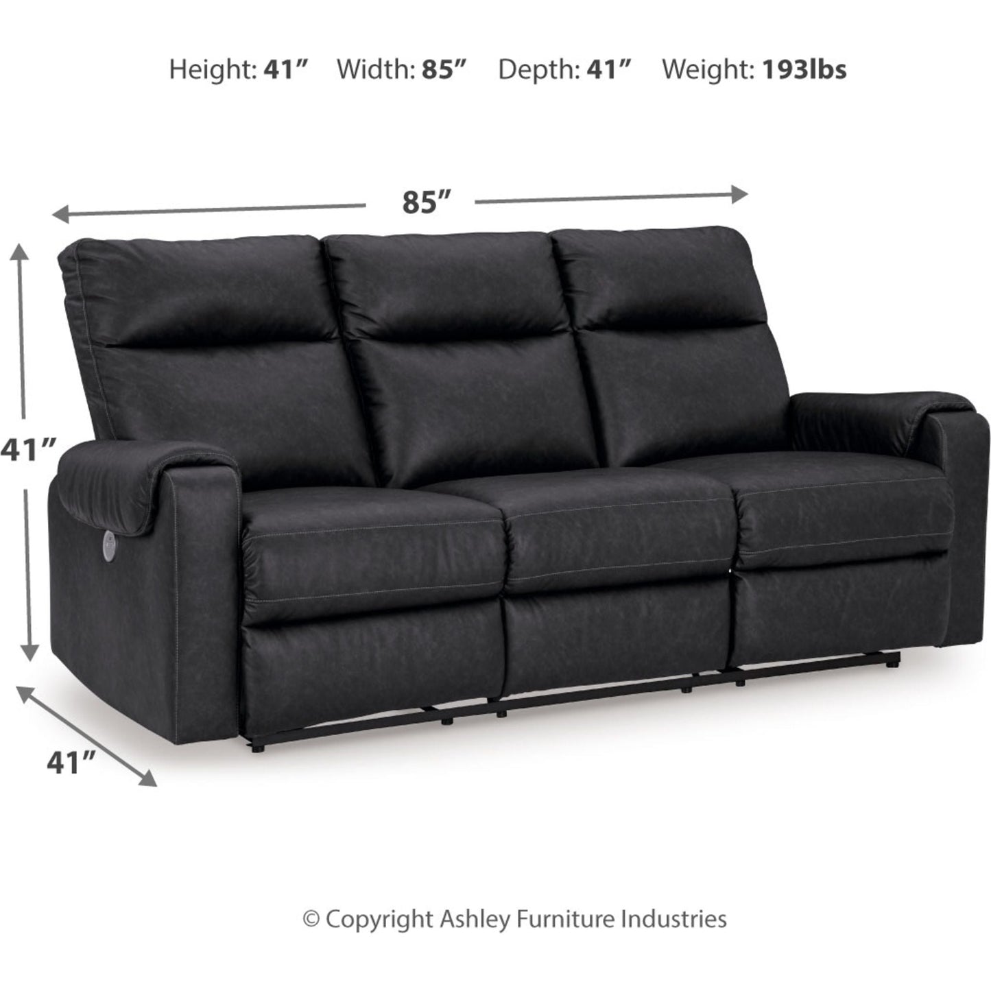 Axtellton Power Reclining Sofa - Carbon