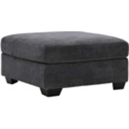 Ambrielle Oversized Accent Ottoman - Gunmetal