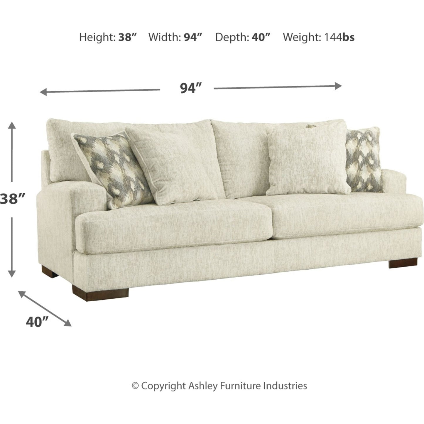 Caretti Sofa - Parchment