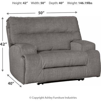 Coombs Wide Seat Recliner - Charcoal