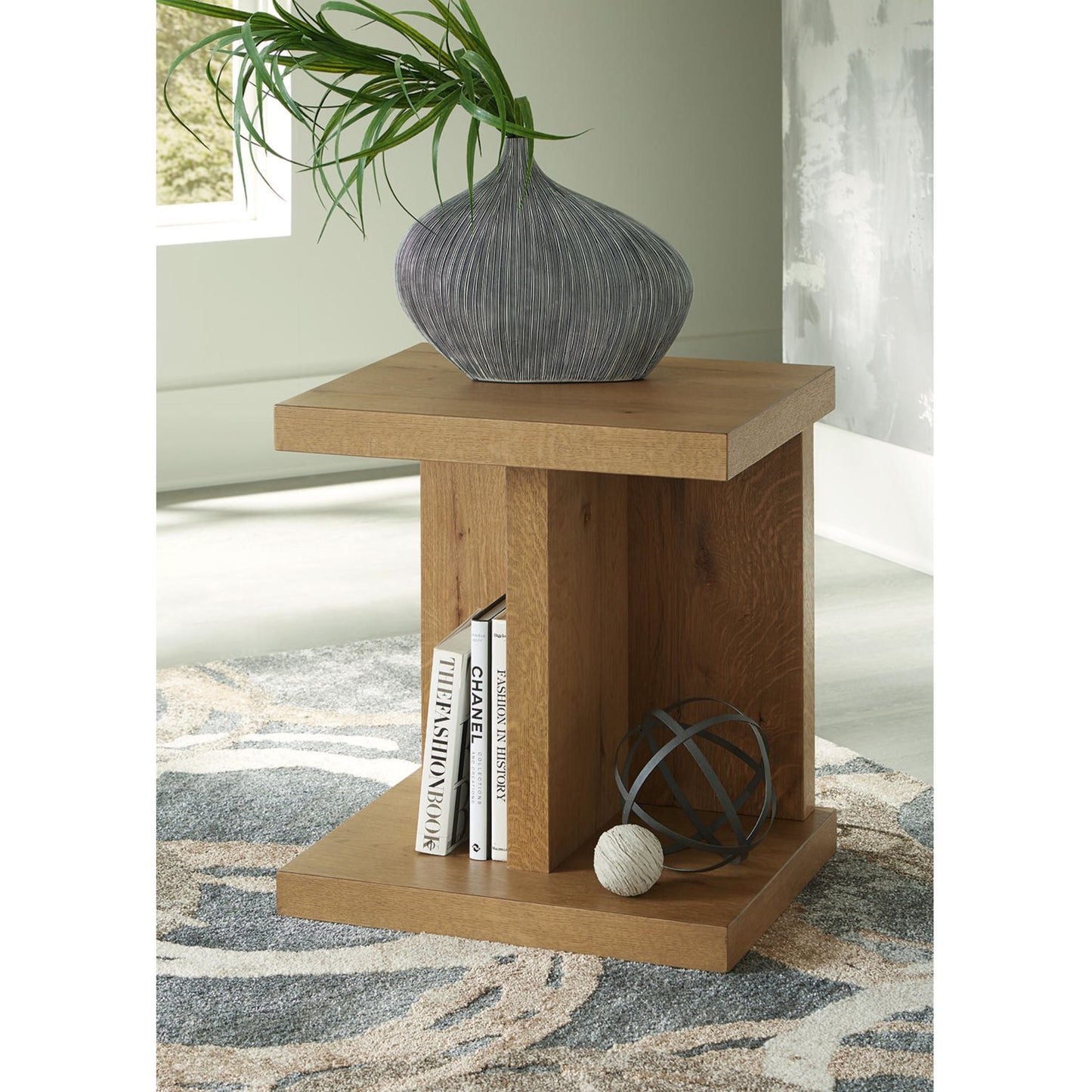 Brinstead Chair Side End Table - Light Brown