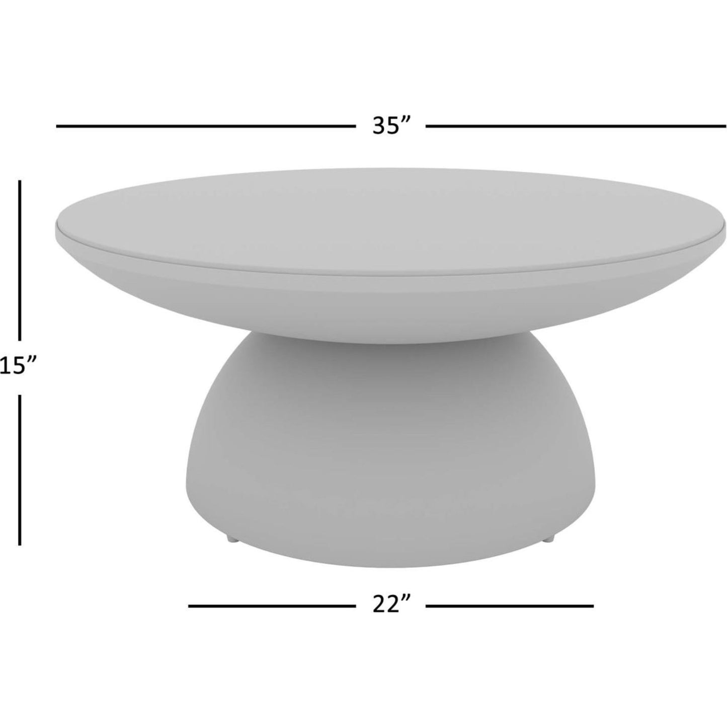 Circularity Coffee Table - White and Gunmetal