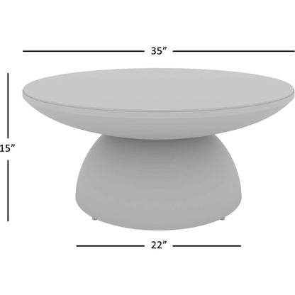 Circularity Coffee Table - White and Gunmetal