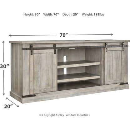 Carynhurst TV Stand - Whitewash