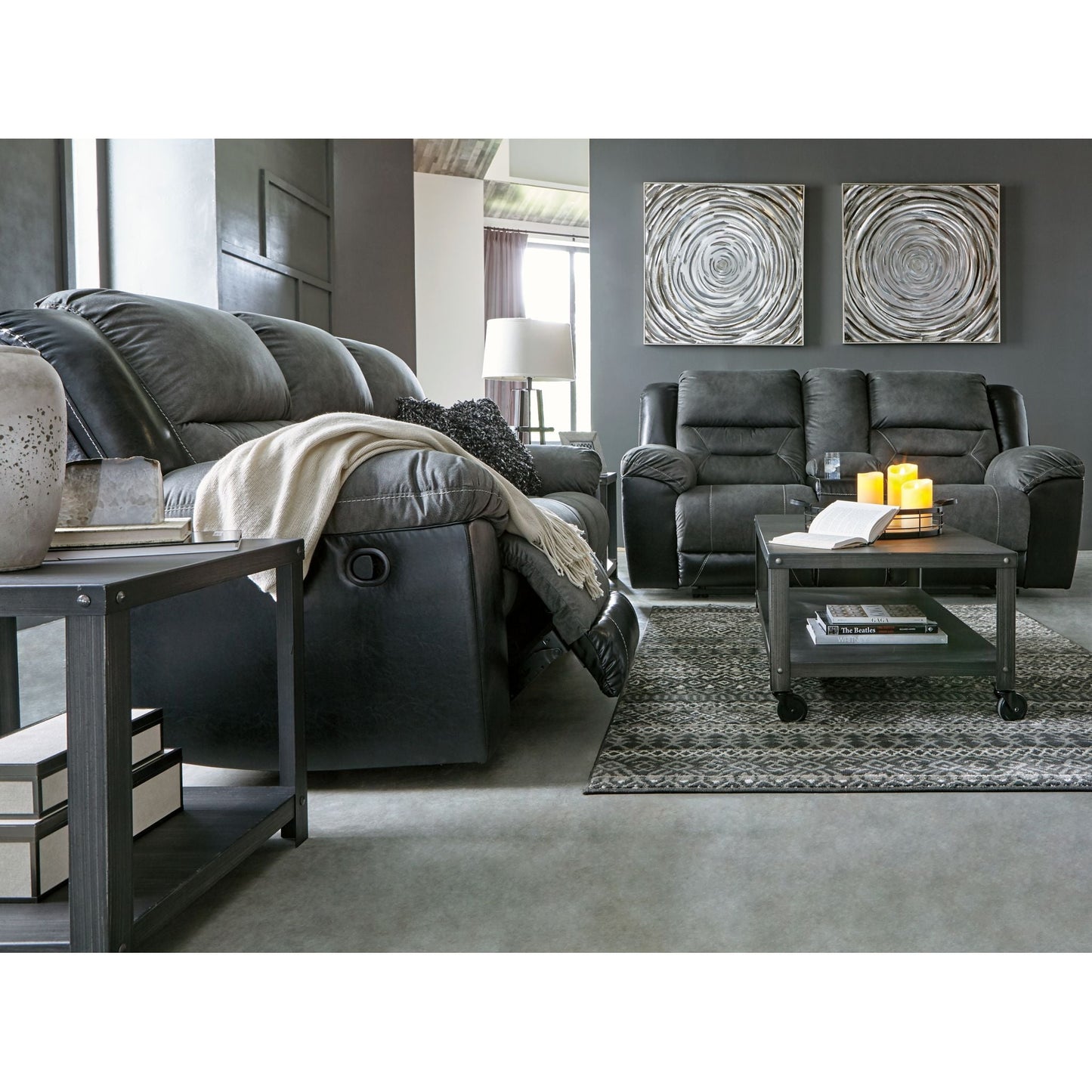 Earhart Reclining Sofa - Slate