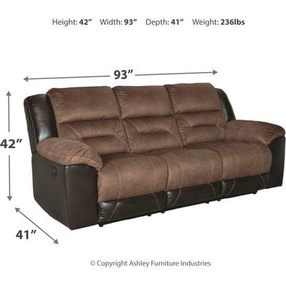 Earhart Reclining Sofa - Chestnut