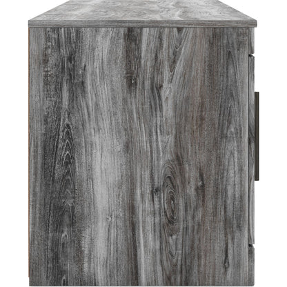 Baystorm TV Stand with Fireplace - Gray